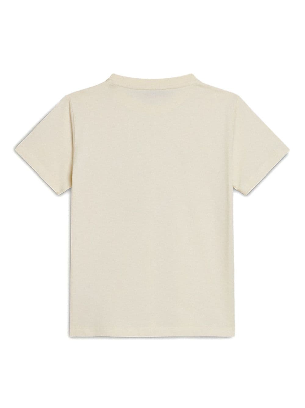 T shirt per bambino Golden Goose Kids Journey beige con stampa multicolor - Rubino Kids