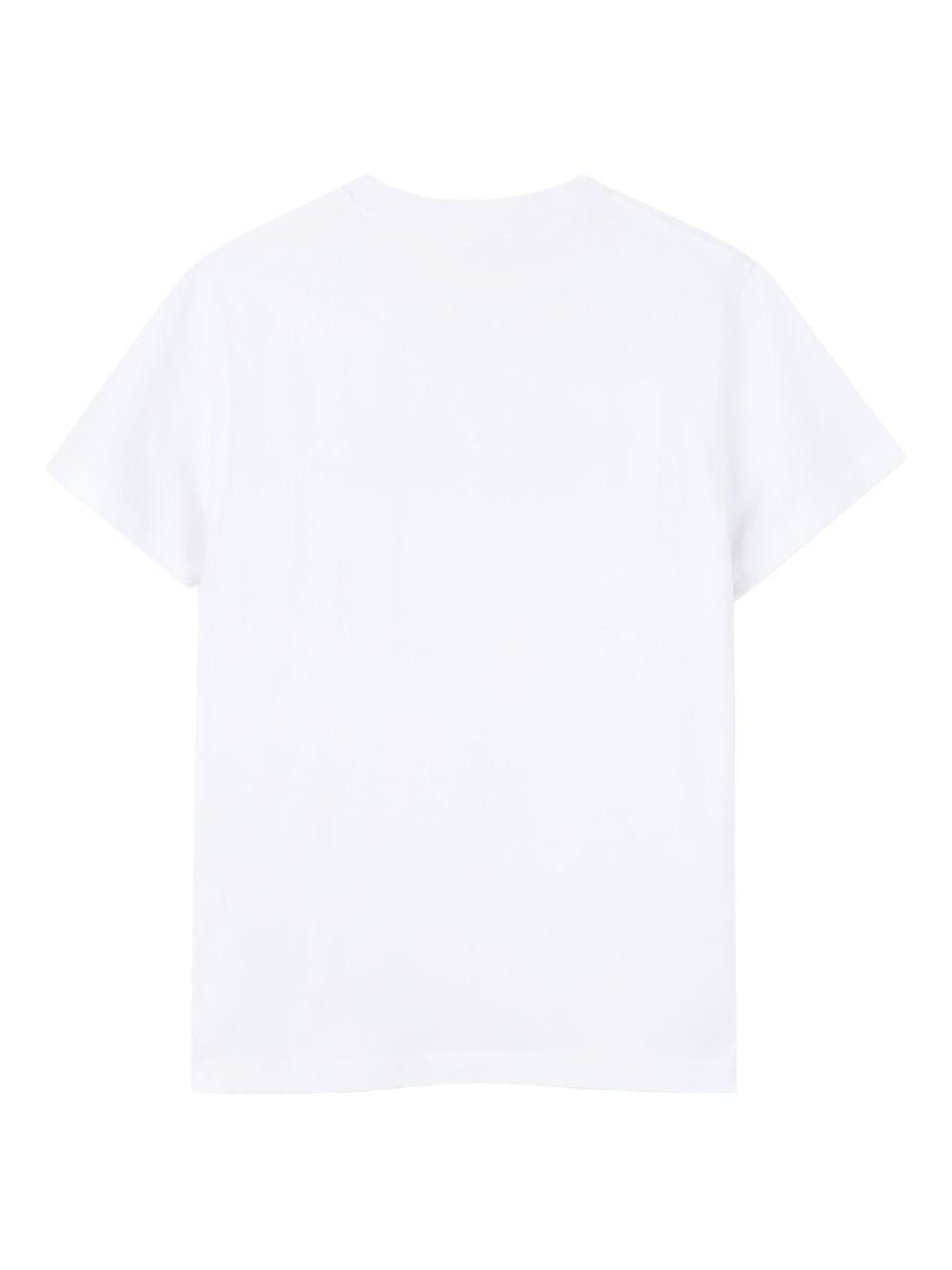 T-shirt per bambino Hugo Kids bianca con logo a contrasto - Rubino Kids