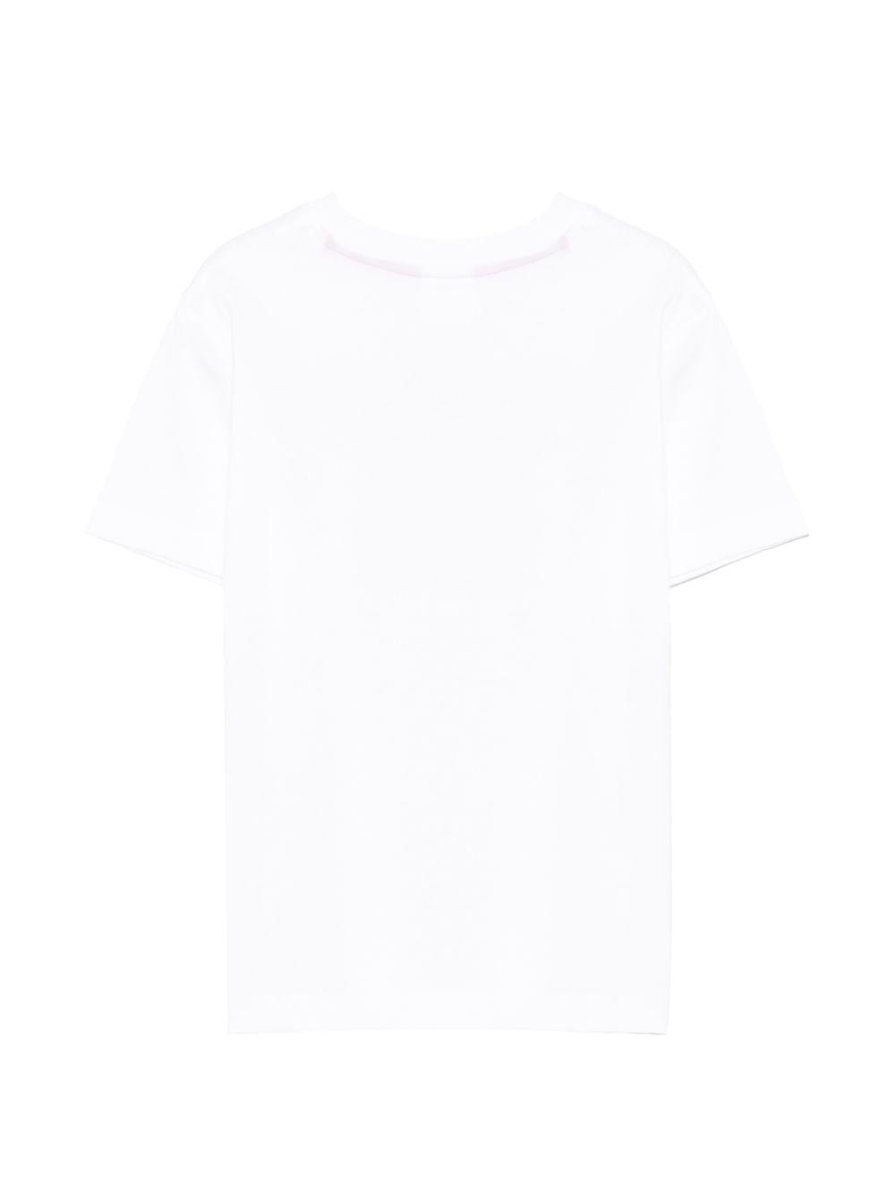 T-shirt per bambino Hugo Kids bianca con logo sul davanti - Rubino Kids