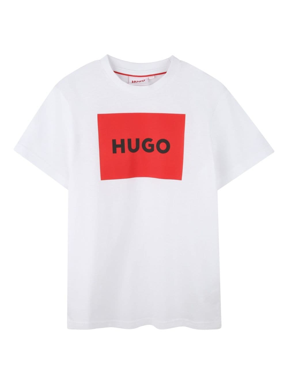 T-shirt per bambino HUGO KIDS bianco con stampa rossa sul davanti - Rubino Kids