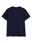 T-shirt per bambino Hugo Kids blu con logo sul davanti - Rubino Kids