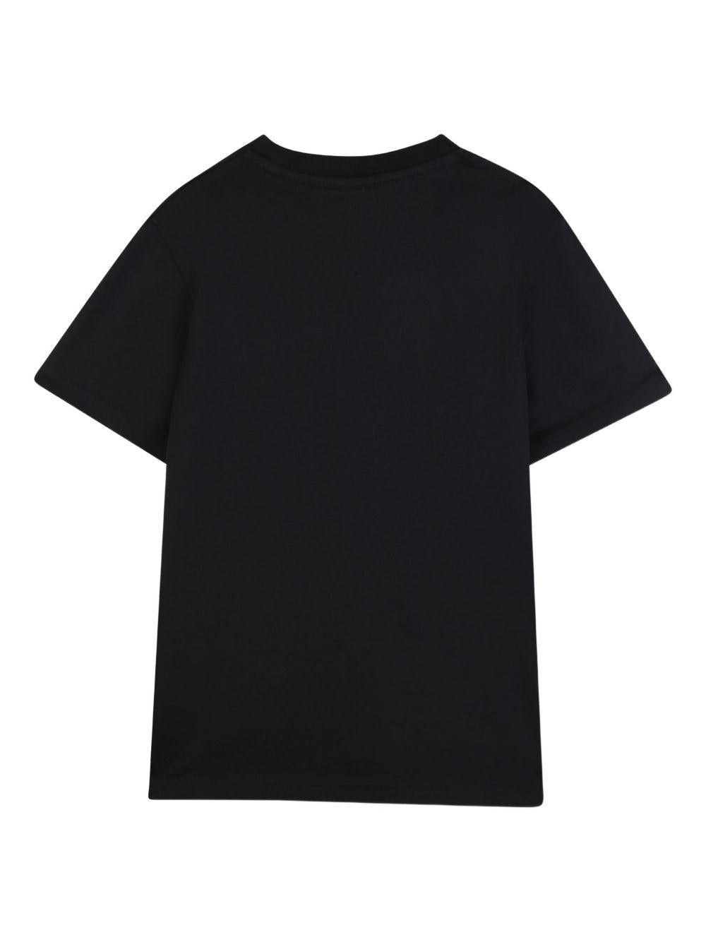 T-shirt per bambino Hugo Kids nero con logo sul davanti - Rubino Kids