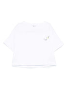 T-shirt per bambino Il Gufo bianco con ricamo con logo - Rubino Kids