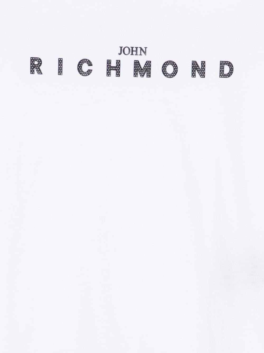 T-shirt per bambino John Richmond Junior bianca con dettaglio logo - Rubino Kids