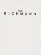 T-shirt per bambino John Richmond Junior bianca con dettaglio logo - Rubino Kids