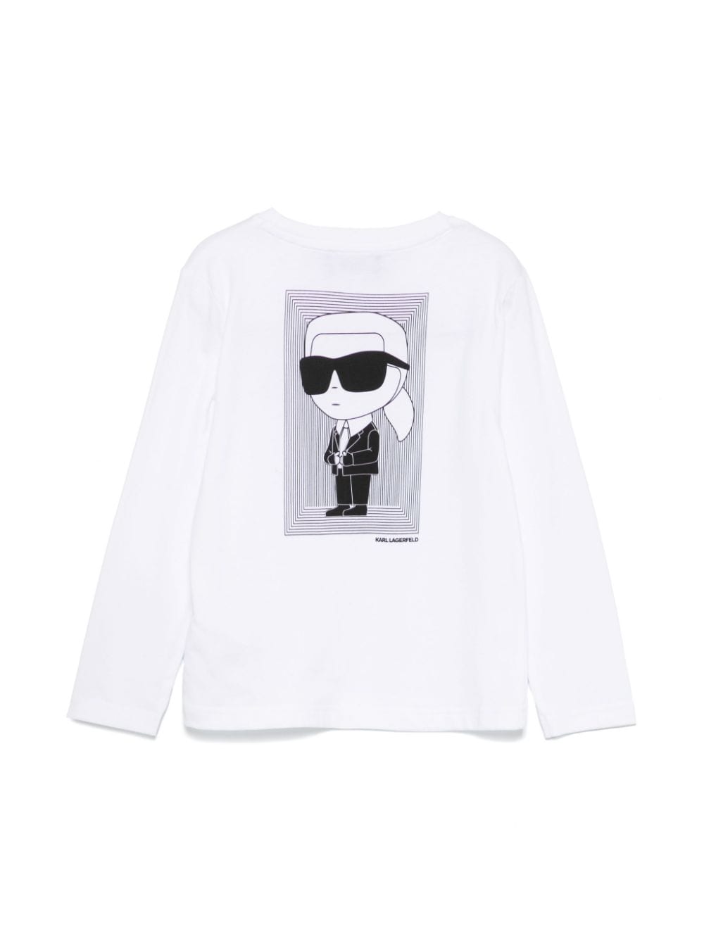 T-shirt per bambino Karl Lagerfeld Kids bianco con stampa grafica - Rubino Kids