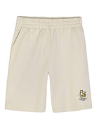 T-shirt per bambino Kenzo Kids beige con logo sul davanti - Rubino Kids