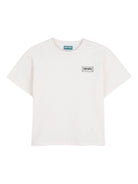 T-shirt per bambino Kenzo Kids bianca con dettaglio logo - Rubino Kids