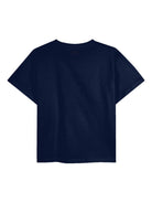 T-shirt per bambino Kenzo Kids blu con stampa logo - Rubino Kids