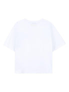T-shirt per bambino Lanvin Enfant bianca a girocollo - Rubino Kids