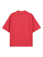T-shirt per bambino Lanvin Enfant rossa con colletto stile polo - Rubino Kids