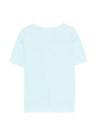 T-shirt per bambino MC2 Saint Barth Kids azzurra con logo goffrato - Rubino Kids
