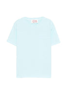 T-shirt per bambino MC2 Saint Barth Kids azzurra con logo goffrato - Rubino Kids