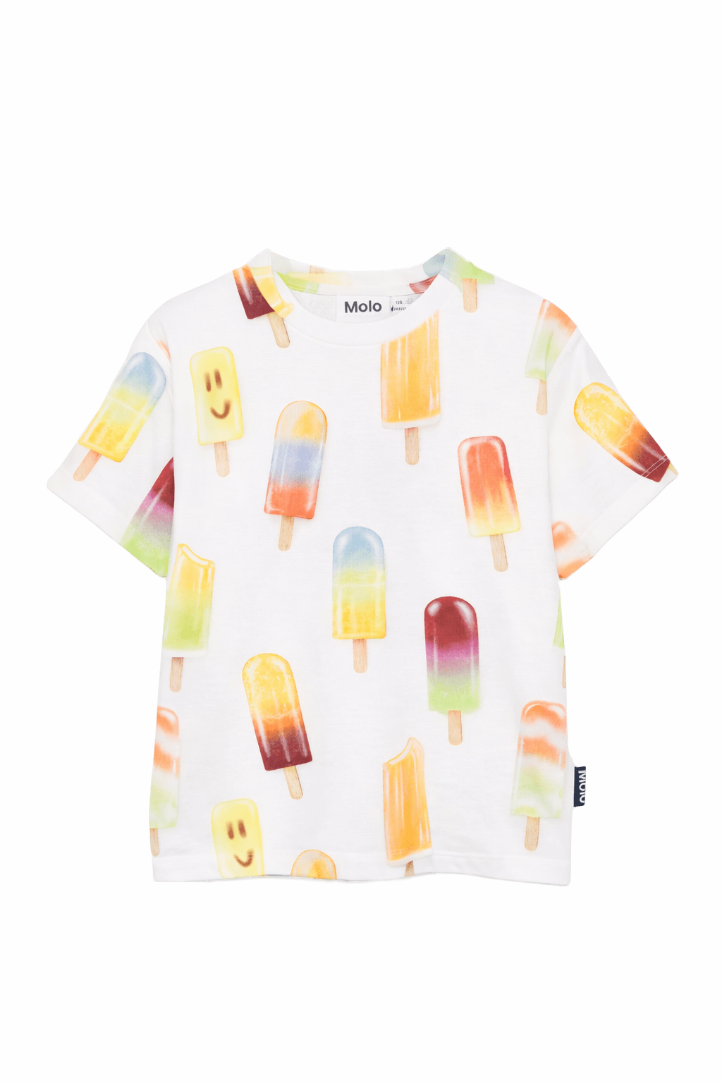 T-shirt per bambino Molo bianco con girocollo - Rubino Kids