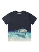 T-shirt per bambino Molo blu con stampa grafica - Rubino Kids