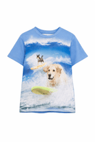 T-shirt per bambino Molo Kids azzurro con scollo rotondo - Rubino Kids