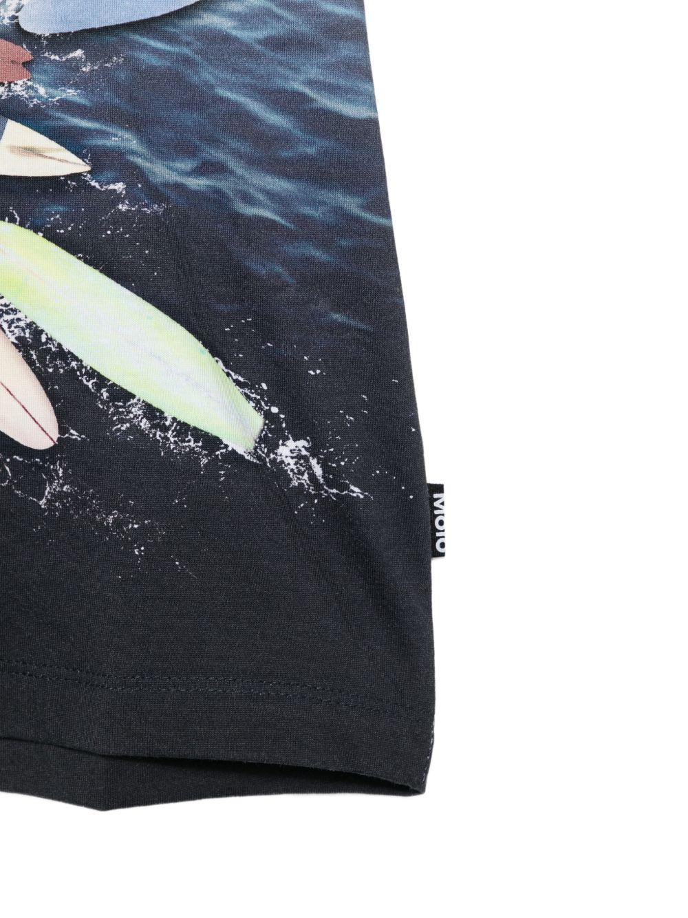 T-shirt per bambino Molo multicolore con stampa fotografica - Rubino Kids