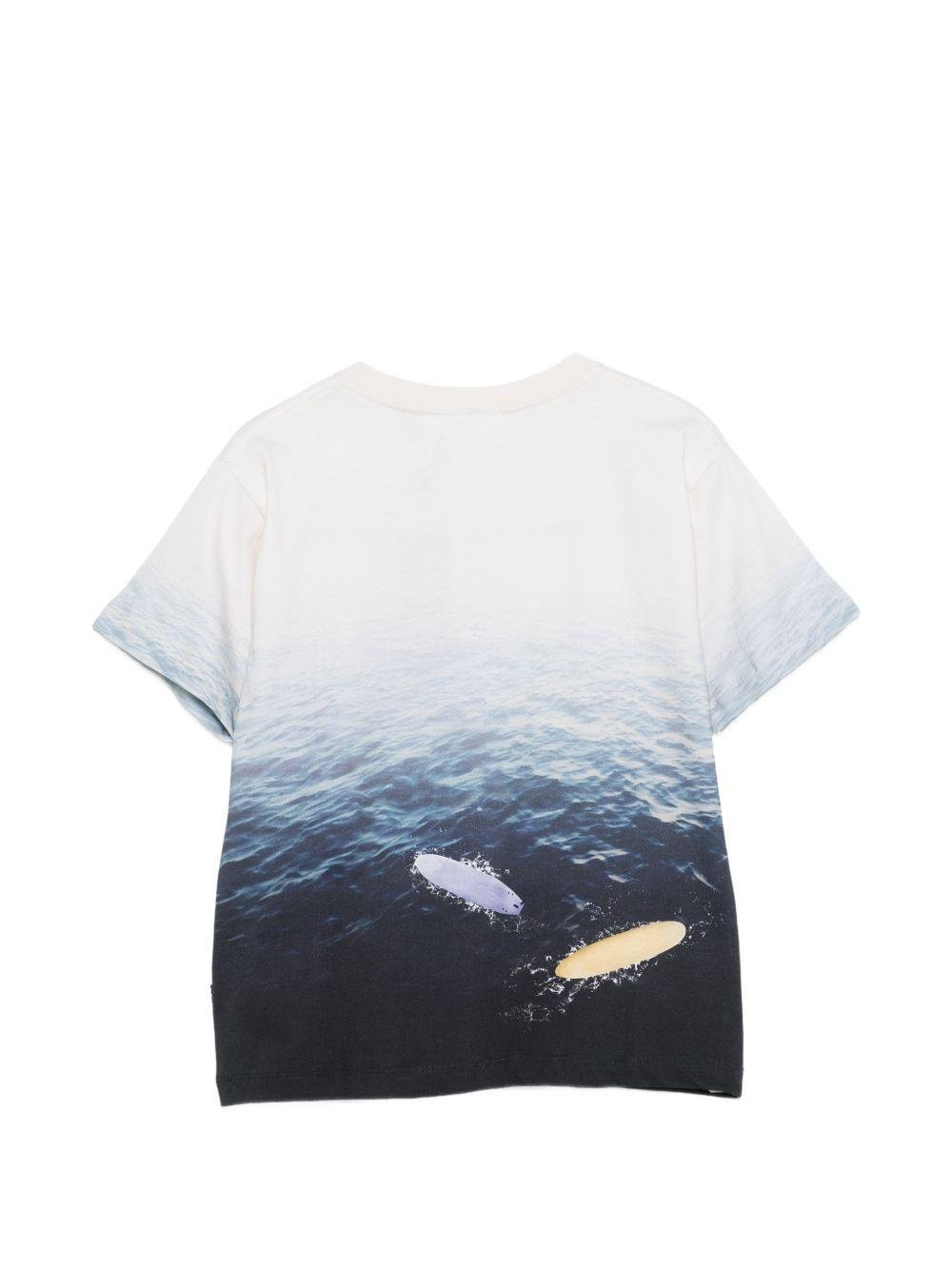 T-shirt per bambino Molo multicolore con stampa fotografica - Rubino Kids