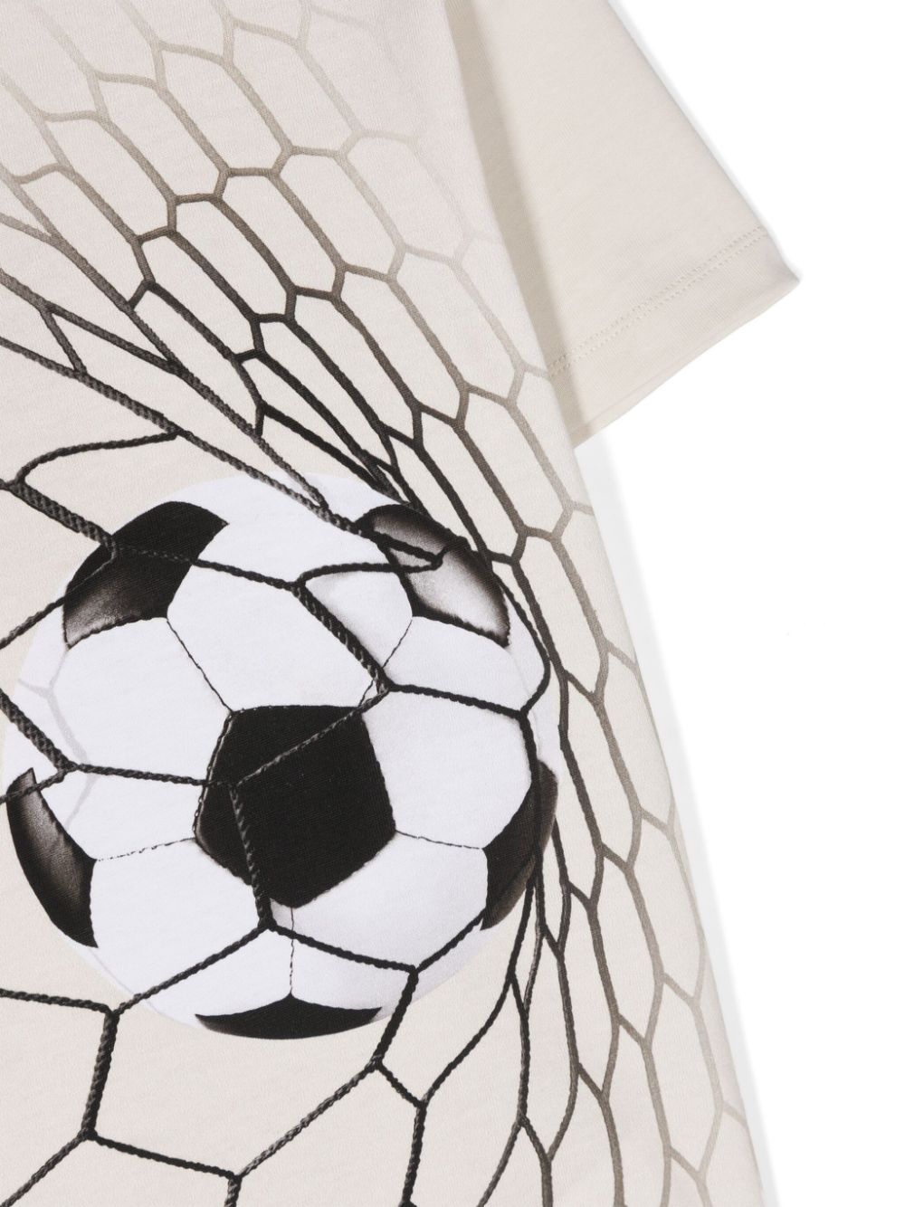 T-shirt per bambino Molo Riley beige con stampa pallone - Rubino Kids