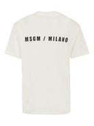T-shirt per bambino MSGM Kids bianco con stampa grafica - Rubino Kids