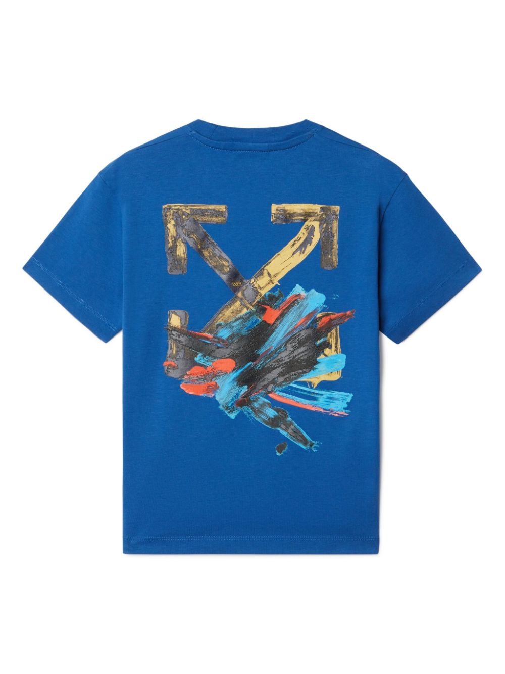 T-shirt per bambino Off - White Kids Arrow blu con stampa logo sul petto - Rubino Kids