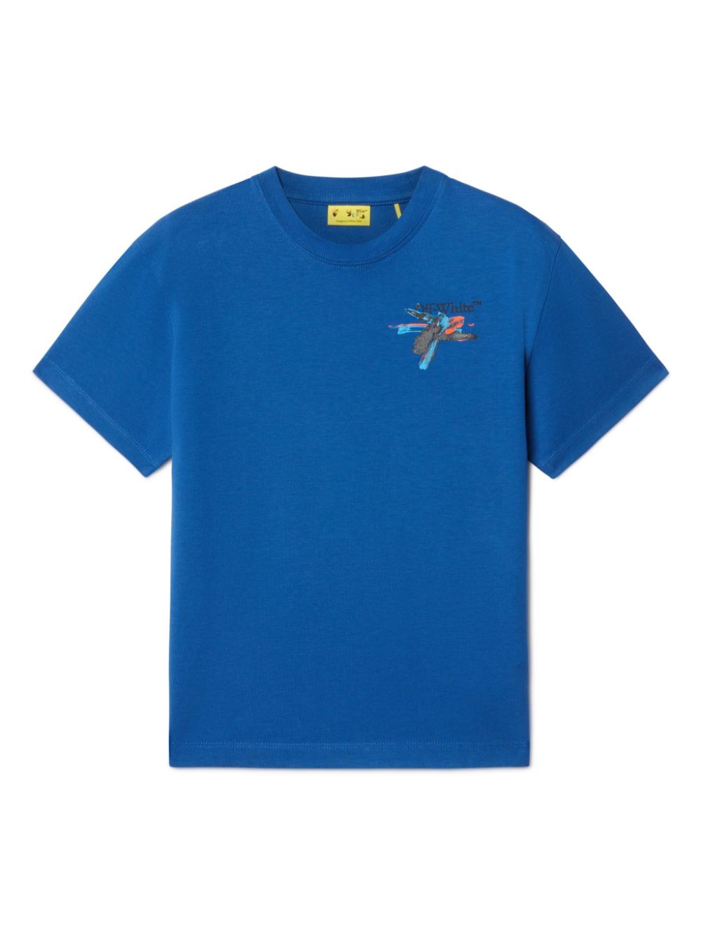 T-shirt per bambino Off - White Kids Arrow blu con stampa logo sul petto - Rubino Kids