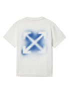 T-shirt per bambino Off - White Kids Arrow Spray bianco con stampa logo - Rubino Kids