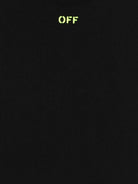 T-shirt per bambino Off - White Kids nera con logo sul davanti - Rubino Kids