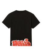 T-shirt per bambino Off - White Kids nero con stampa graffiti - Rubino Kids