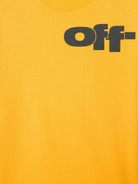 T-shirt per bambino Off - White Kids Type Graphic giallo con stampa logo sul petto e sul retro - Rubino Kids