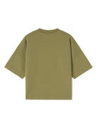 T-shirt per bambino Palm Angels Kids verde con stampa sul girocollo - Rubino Kids