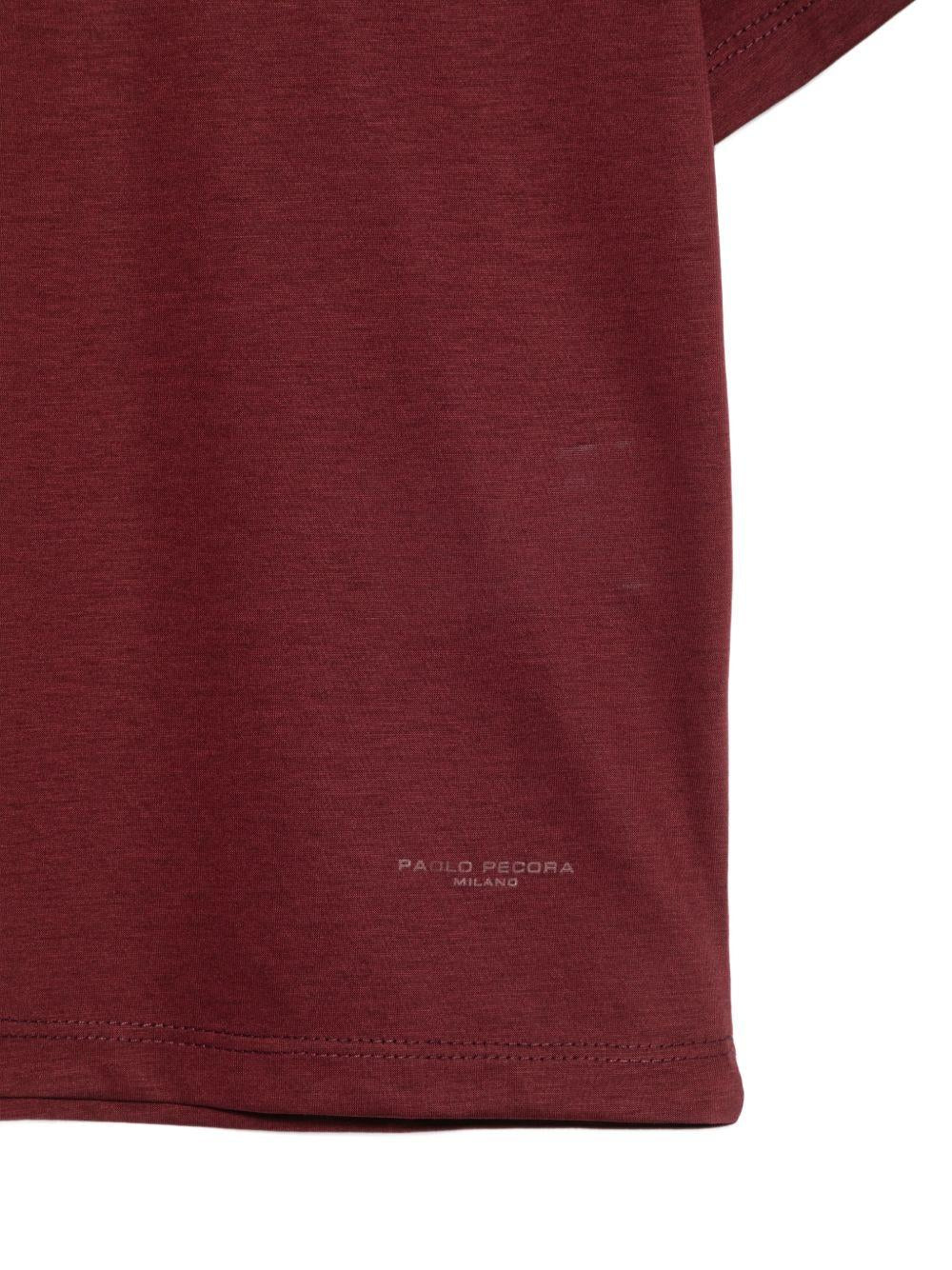 T-shirt per bambino Paolo Pecora Kids rosso ciliegia con maniche corte - Rubino Kids