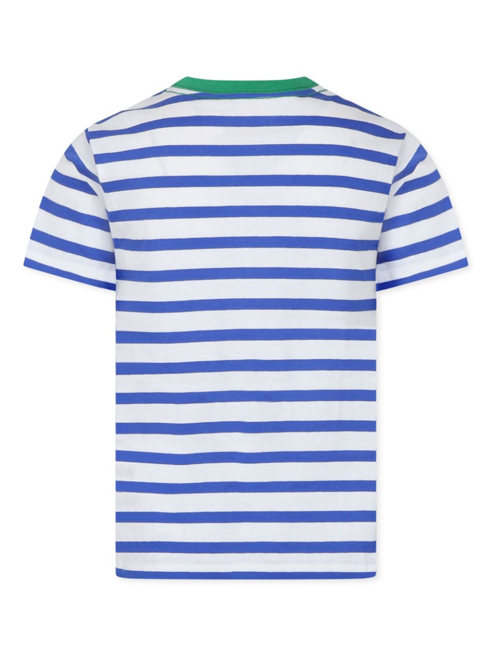 T-shirt per bambino Polo Ralph Lauren Kids bianco a righe blu - Rubino Kids