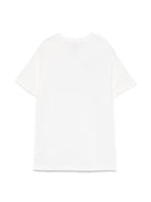 T-shirt per bambino Polo Ralph Lauren Kids bianco con stampa logo - Rubino Kids