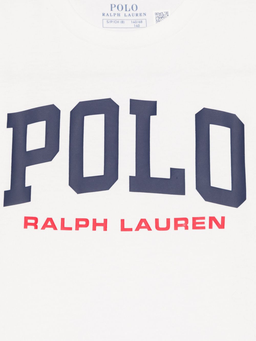 T-shirt per bambino Polo Ralph Lauren Kids bianco con stampa logo - Rubino Kids