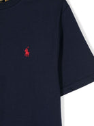 T-shirt per bambino Polo Ralph Lauren Kids blu con motivo Polo Pony - Rubino Kids