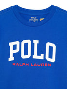 T-shirt per bambino Polo Ralph Lauren Kids blu con stampa logo - Rubino Kids