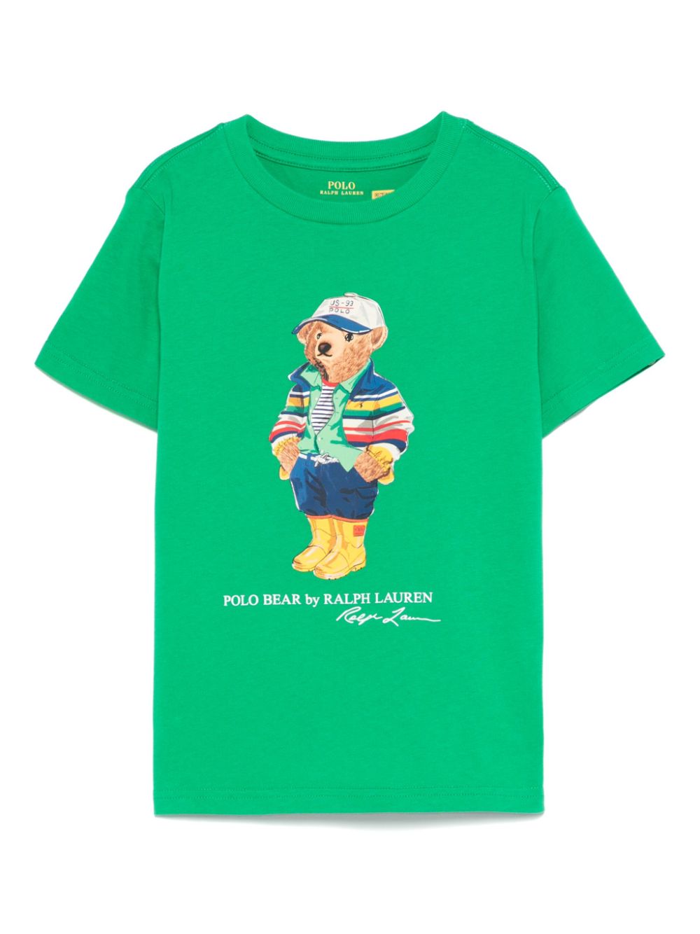 T-shirt per bambino POLO RALPH LAUREN KIDS verde con motivo Polo Bear - Rubino Kids