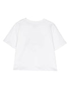 T-shirt per bambino Ralph Lauren Kids bianco in cotone con stampa logo - Rubino Kids