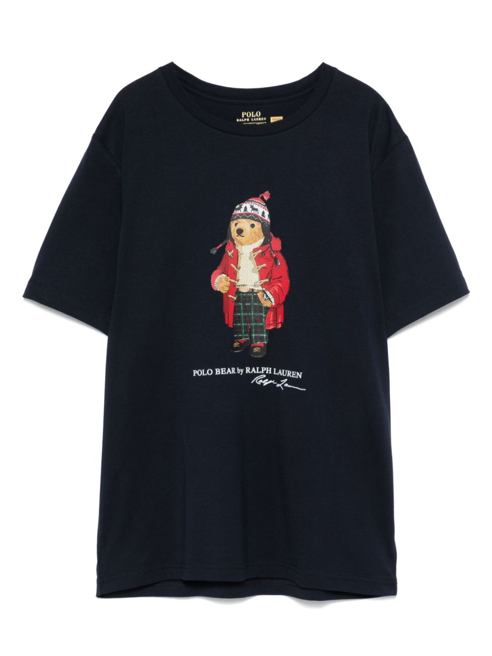 T-shirt per bambino Ralph Lauren Kids blu con motivo Polo Bear - Rubino Kids