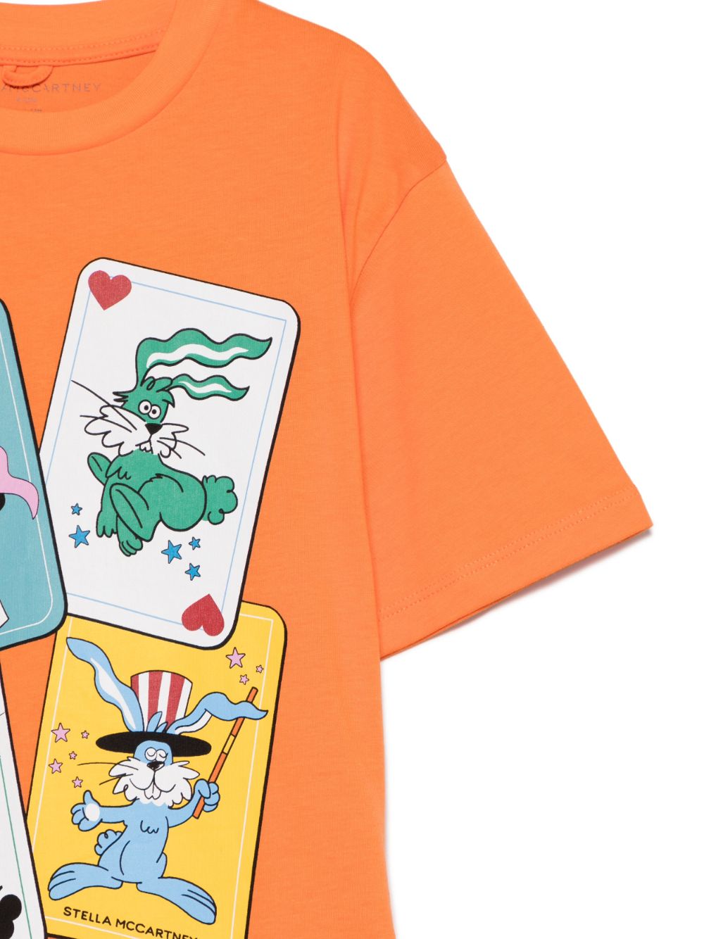 T-shirt per bambino Stella McCartney Kids arancione con stampa illustrazione - Rubino Kids