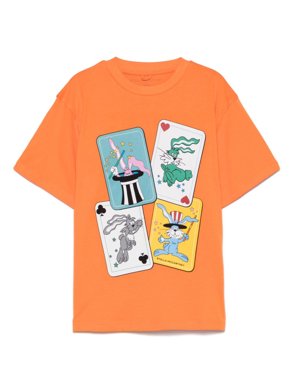 T-shirt per bambino Stella McCartney Kids arancione con stampa illustrazione - Rubino Kids