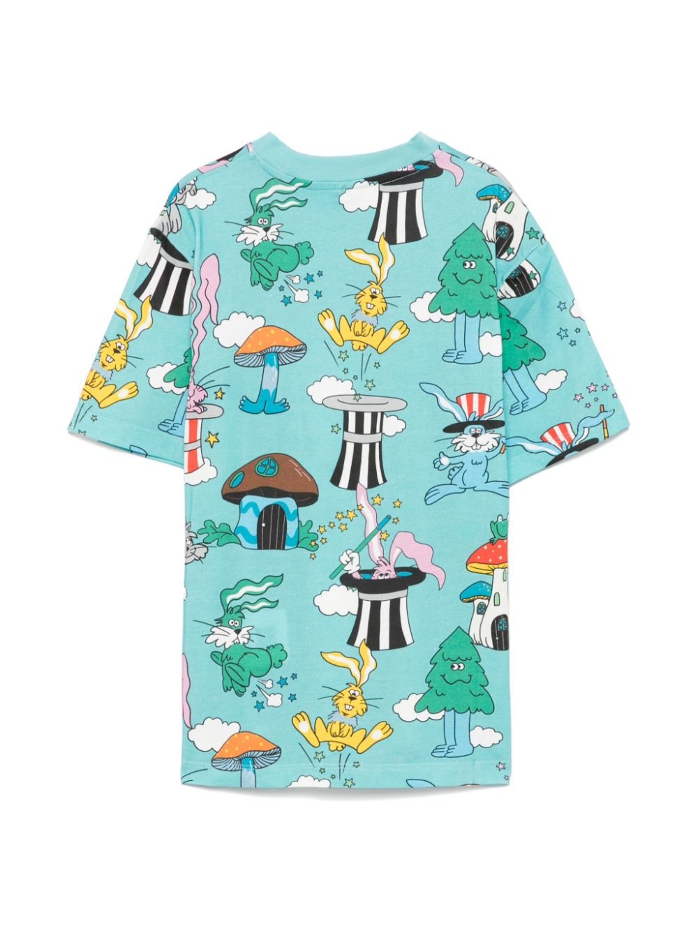 T-shirt per bambino Stella McCartney Kids azzurro con stampa illustrazione - Rubino Kids