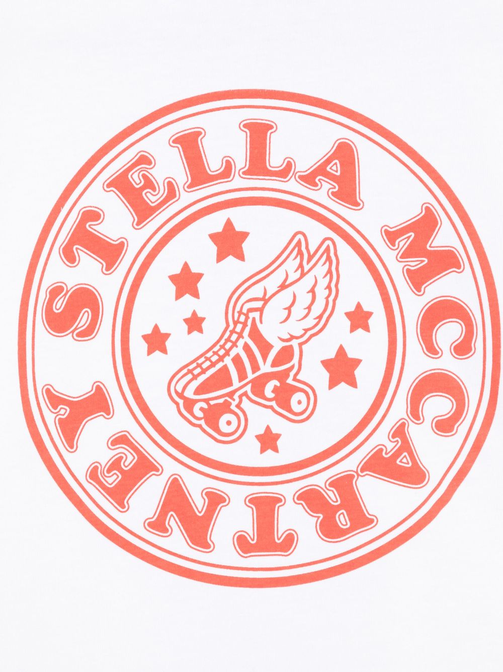 T-shirt per bambino Stella McCartney Kids bianco con stampa logo a contrasto - Rubino Kids