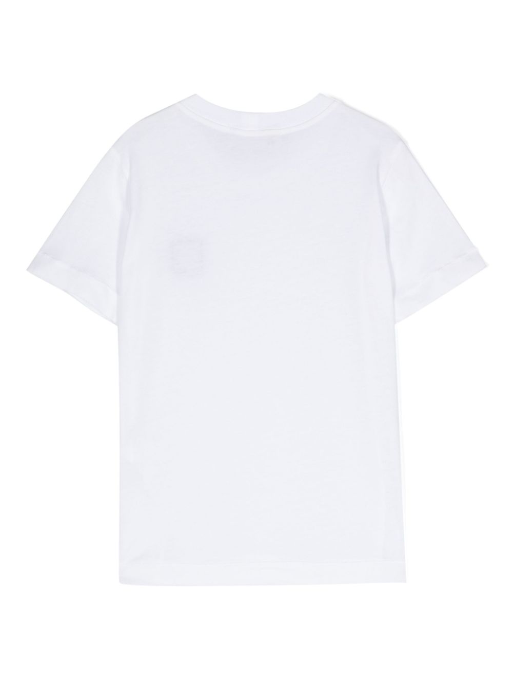 T-shirt per bambino Stone Island Junior bianco con caratteristico motivo Compass - Rubino Kids