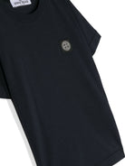 T-shirt per bambino Stone Island Junior blu con caratteristico motivo Compass - Rubino Kids