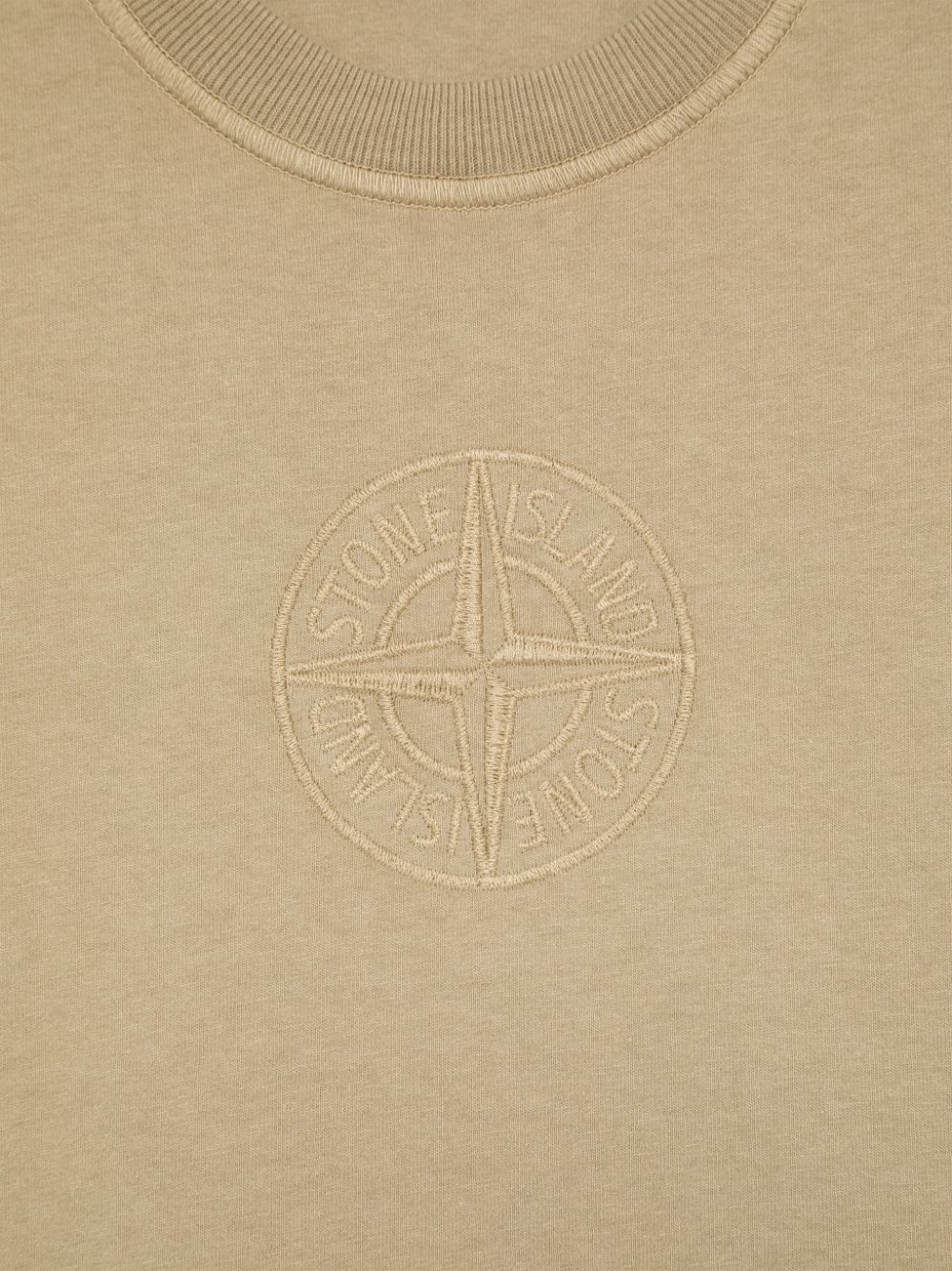 T-shirt per bambino Stone Island Junior con ricamo con logo con orlo dritto - Rubino Kids