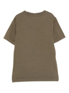 T-shirt per bambino Stone Island Junior verde con caratteristico logo sul davanti - Rubino Kids