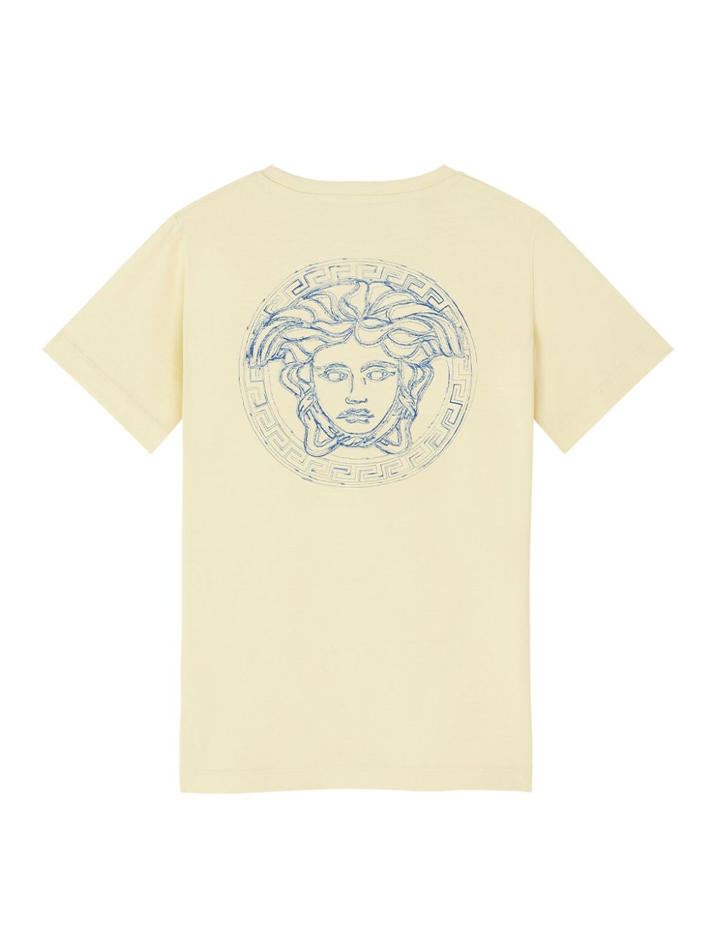 T-shirt per bambino Versace Kids Milano Stamp giallo con stampa logo sul petto - Rubino Kids