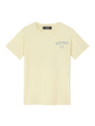 T-shirt per bambino Versace Kids Milano Stamp giallo con stampa logo sul petto - Rubino Kids